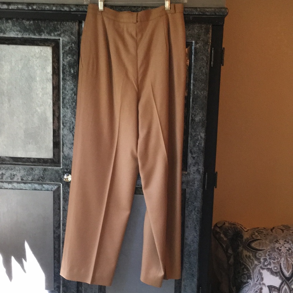 Vintage Camel Wool Lillie Rubin double-breasted blazer and pants suit size 10 - Picture 6 of 12